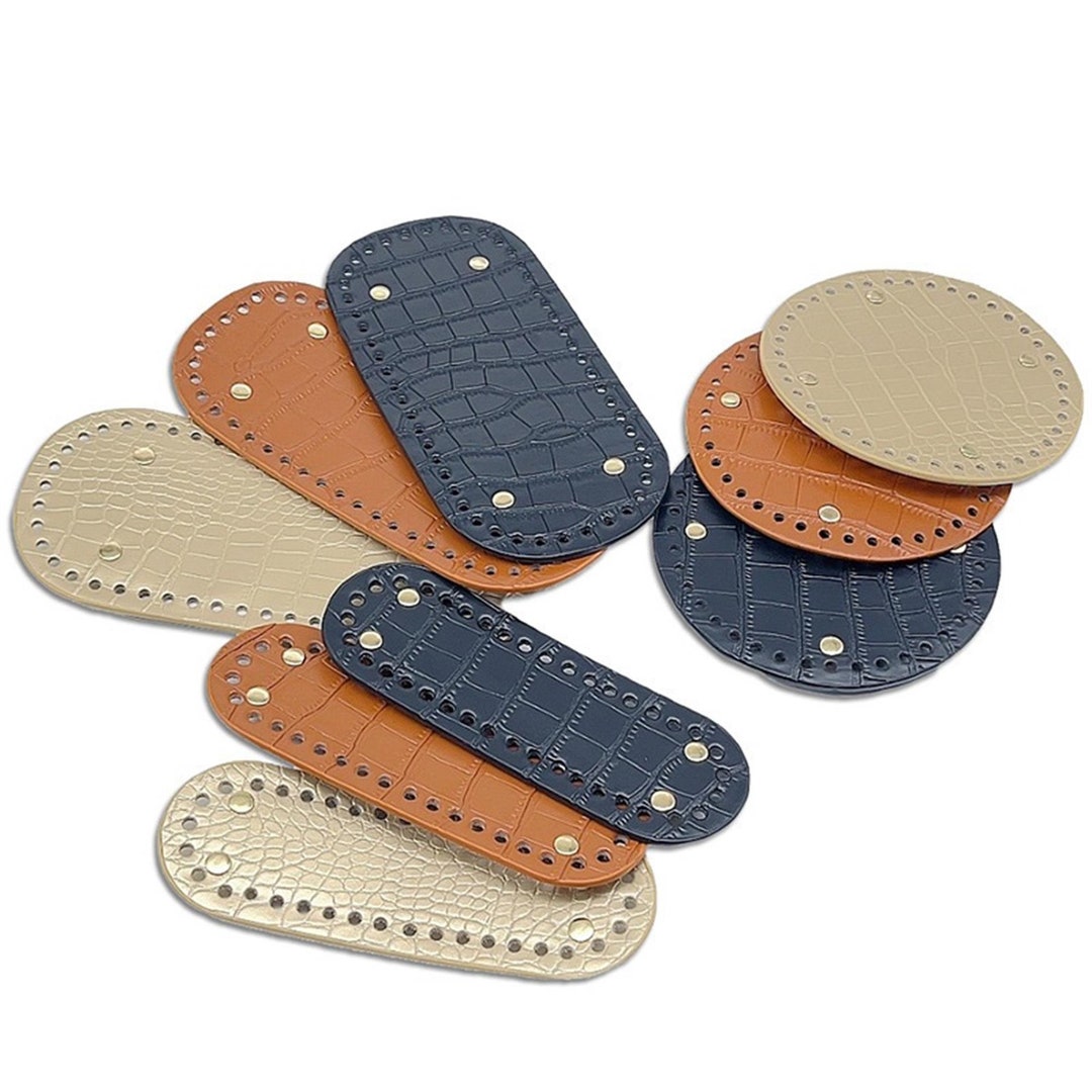 PU Leather Bag Bottom Shaper Crochet Bag Bottom Round /long Etsy