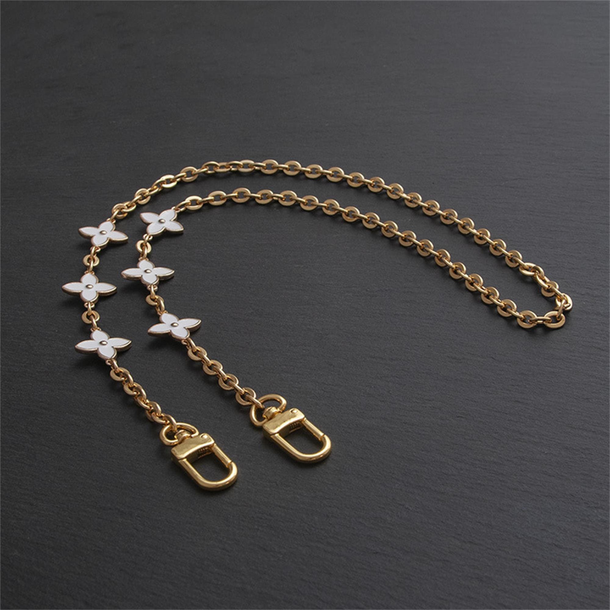 LOUIS VUITTON Chain Strap Gold LV Auth 28604