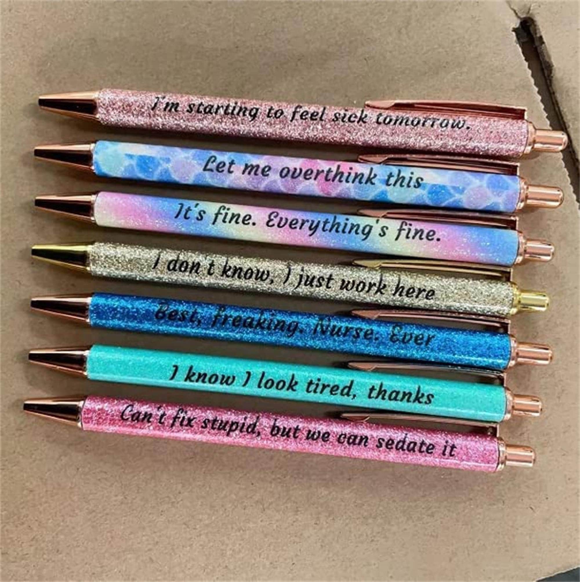 9pcs Funny Pens, Offensive pen, Seven Days of The Week Pen Describing  Mentality – Giftsparkes