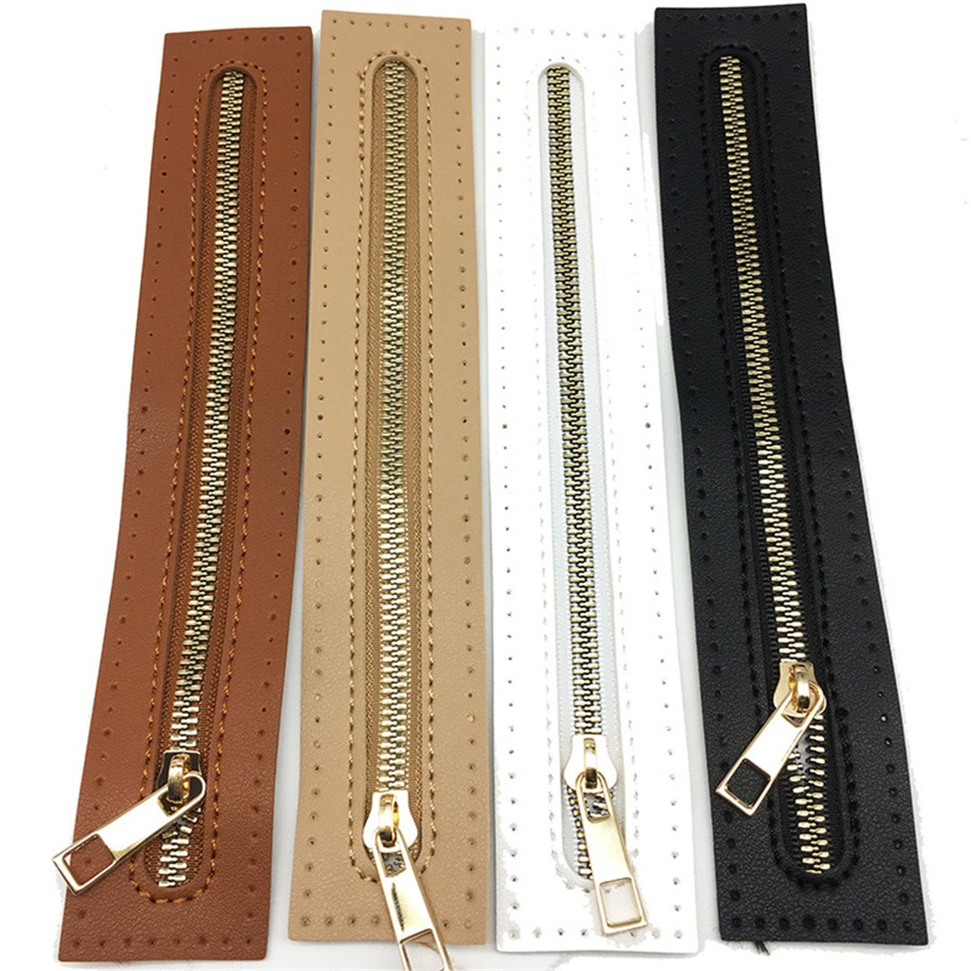 PU Leather Zippers, Crochet Bag Closure Accessories,sewable Zippers