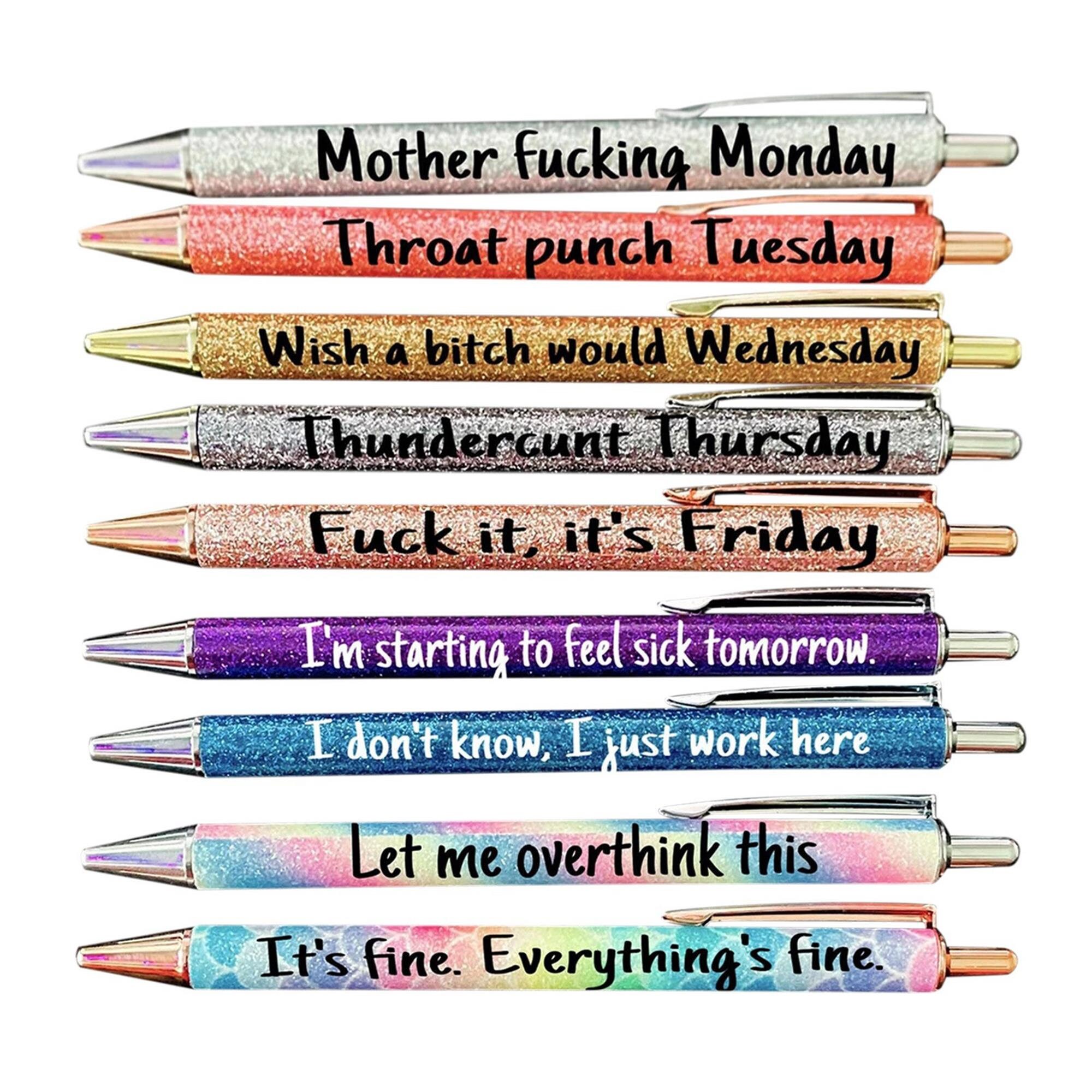 7pcs Funny Pens, Seven Days of the Week Pen Describing Mentality