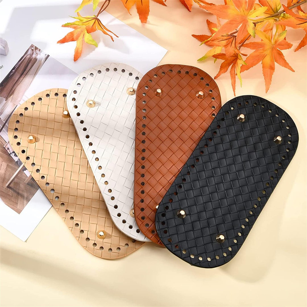 PU Leather Bag Bottom,crochet Bag Bottom Shaper, Oval Long Bag Bottom