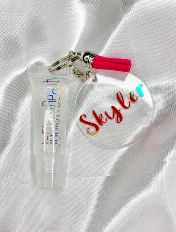 Download Lipgloss Bundle With Lip Scrub And Personalized Keychain Etsy
