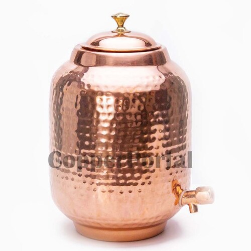 100 Copper Water Pot Hammered Copper Natural Ayurvedic Etsy