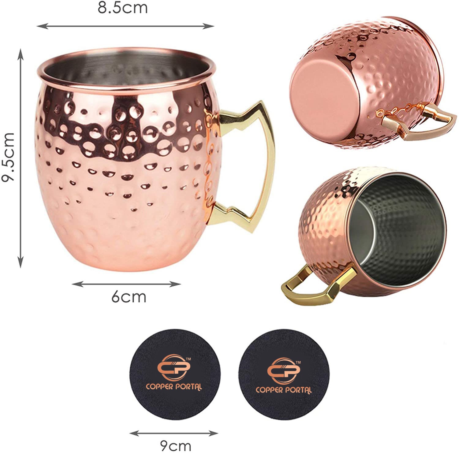 Drink & Barware Kitchen & Dining Food Safe Pure Solid Copper Mugs