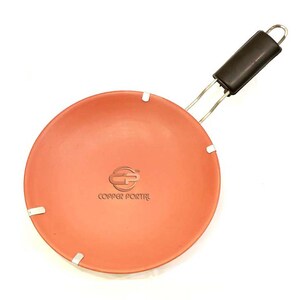 Terracotta Roti Tawa with Handle 9 inch Make , hot fluffy Rotis/Indian highly durable Stove Top Tawa with a long metal handle image 4