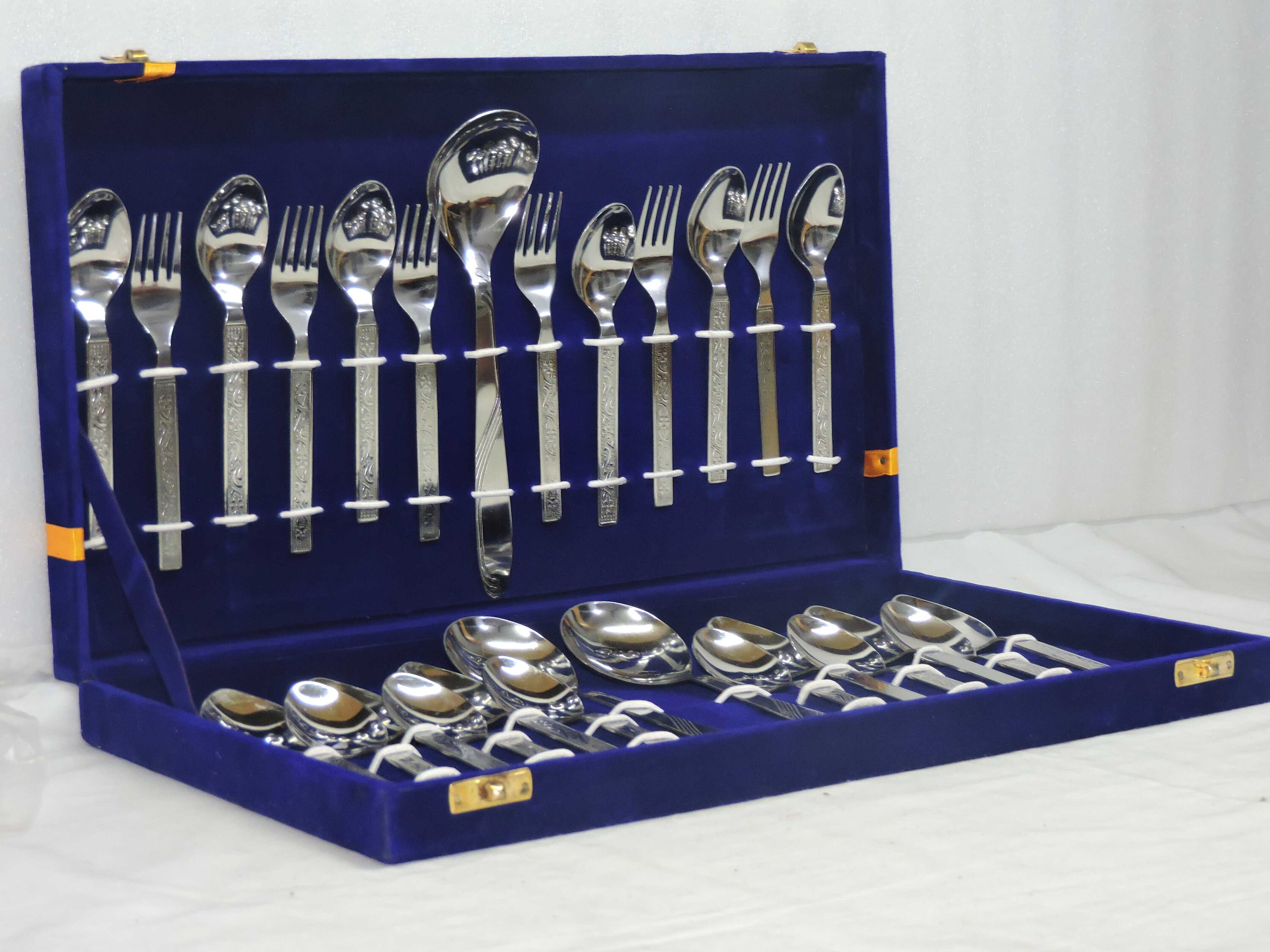 27piece Silverware Set Portable Storage Chest Box High Grade Etsy