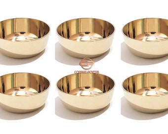 Pure Source India Kansa/Bronze Solid Bowl - 150 Ml, 1 Piece, Gold