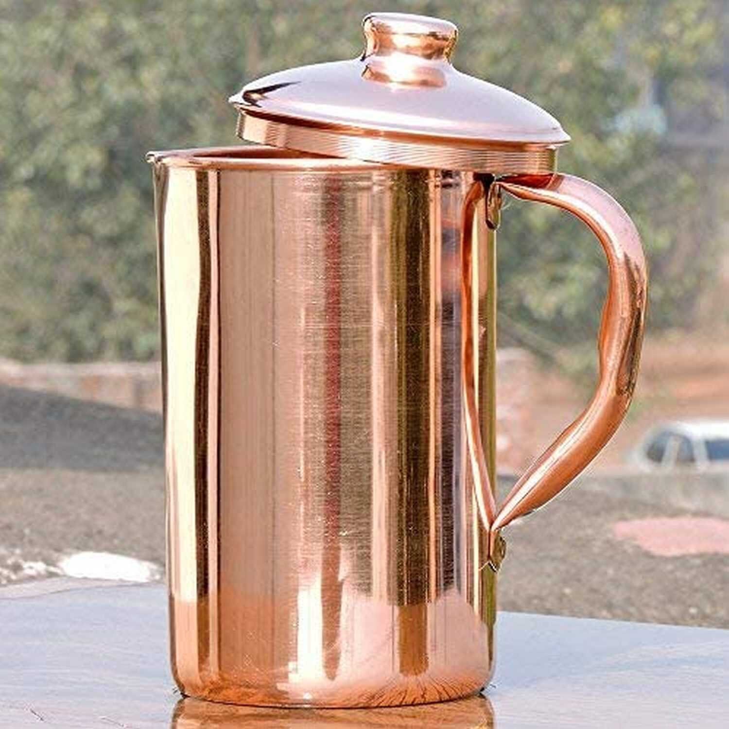 Pure Copper 99.74 Water Jug Copper Pitcher for Ayurveda Etsy