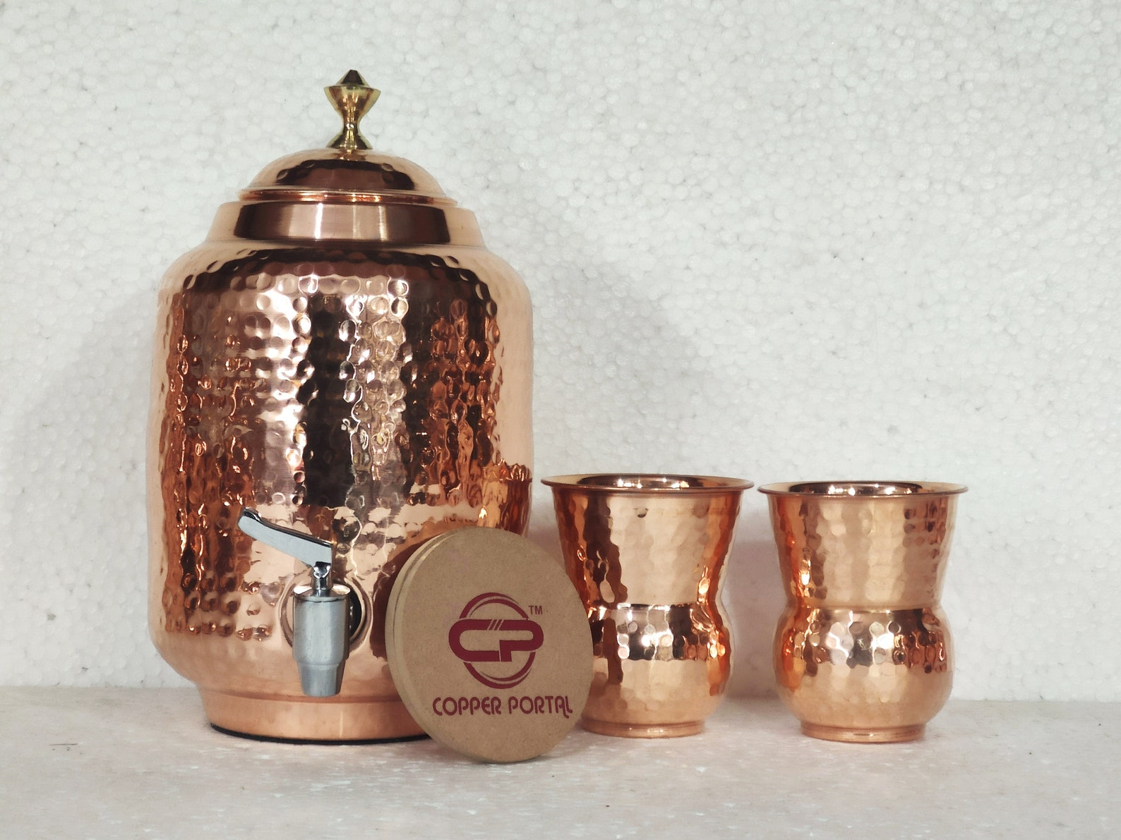 Handmade Pure Copper Finish Water Pot Jar Dispenser Copper Etsy UK