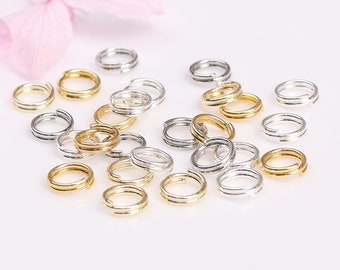 100 pcs 14K Gold Filled Gauge 22 Jump Ring, Round Double Loops Circle Split Rings