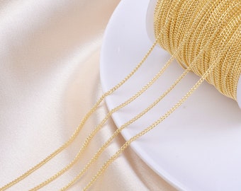 14K Gold Filled Cable Chain Twist O Ring Link Cable Chain Finding