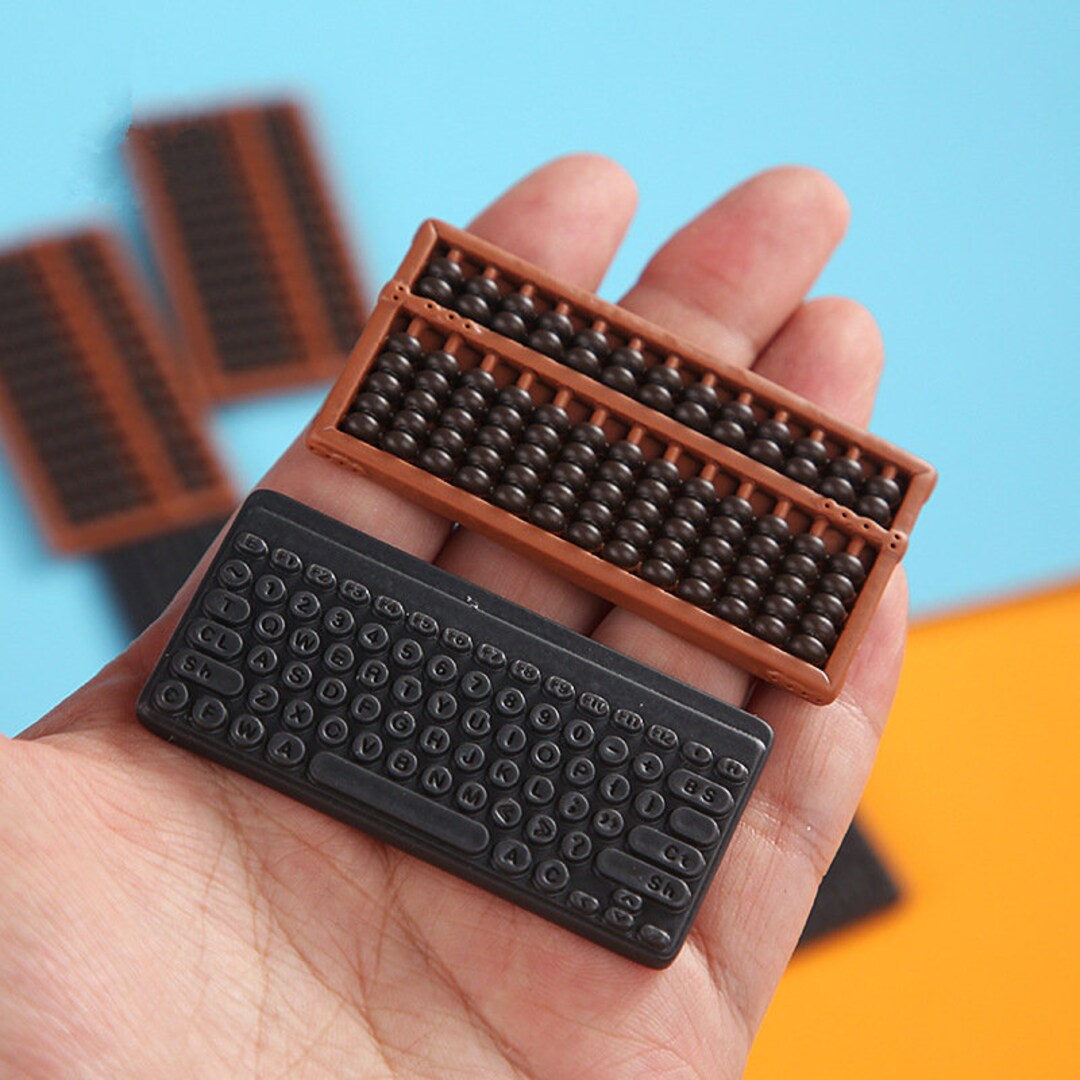 Mini Abacus Keyboard Miniature Dollhouse DIY Polymer Resin Doll Etsy