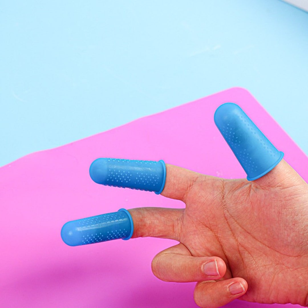 Set of 3 Silicone Finger Cots Antislip Cover Coat Silica Gel Etsy Canada