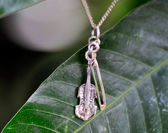 Sterlingzilveren vioolketting, cadeau muziekleraar, orkestsieraden