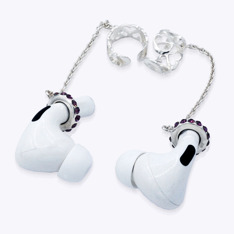 Airpods, Airpods Pro Holder Earrings: Anti-loss Ear Cuff Chain, SOLID ...