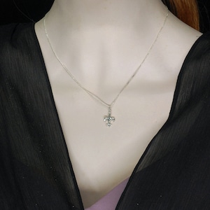 Fleur De Lis Necklace for women, minimal 14mm New Orleans 100% 925 Sterling Silver Fleur De Lis Pendant Necklace with/out 16,18,20 in Chain