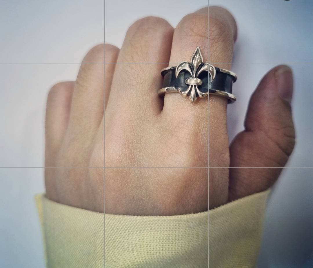 Fleur de lis ring mens - Etsy 日本
