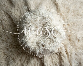 Flokati Newborn Digital Backdrop |