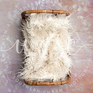 Pink Bed Newborn Digital Backdrop | Girl