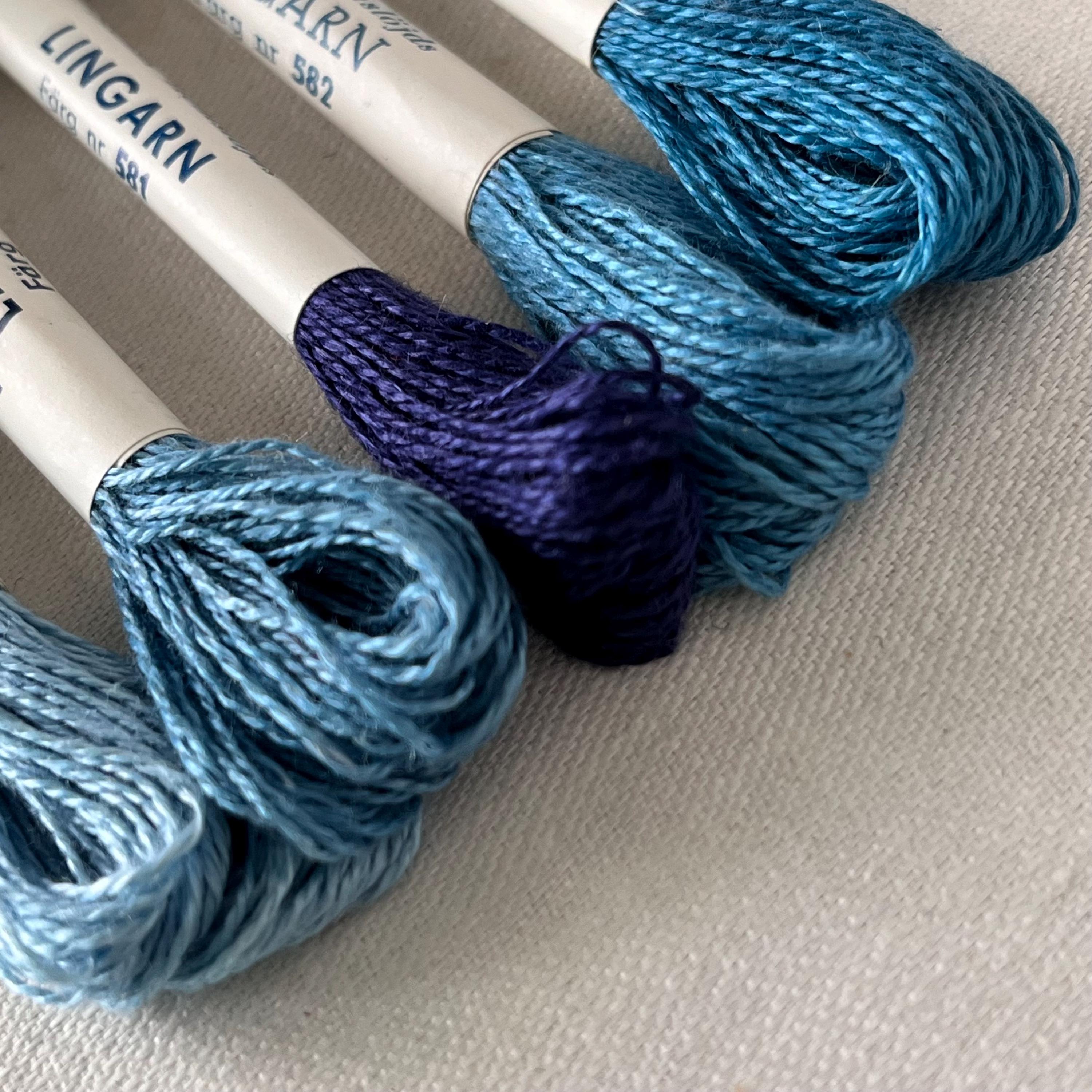 5 Piece Set Linen Thread Skeins. 100% Linen Never Opened. From