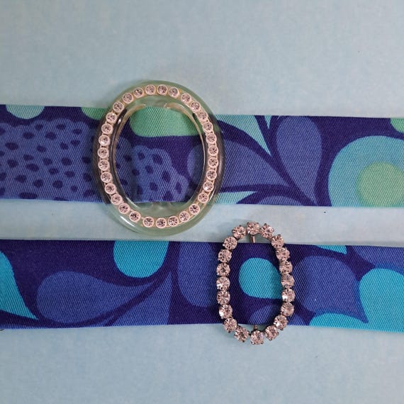 Rhinestone Buckle Metallic Belt W/stones Women main image 2