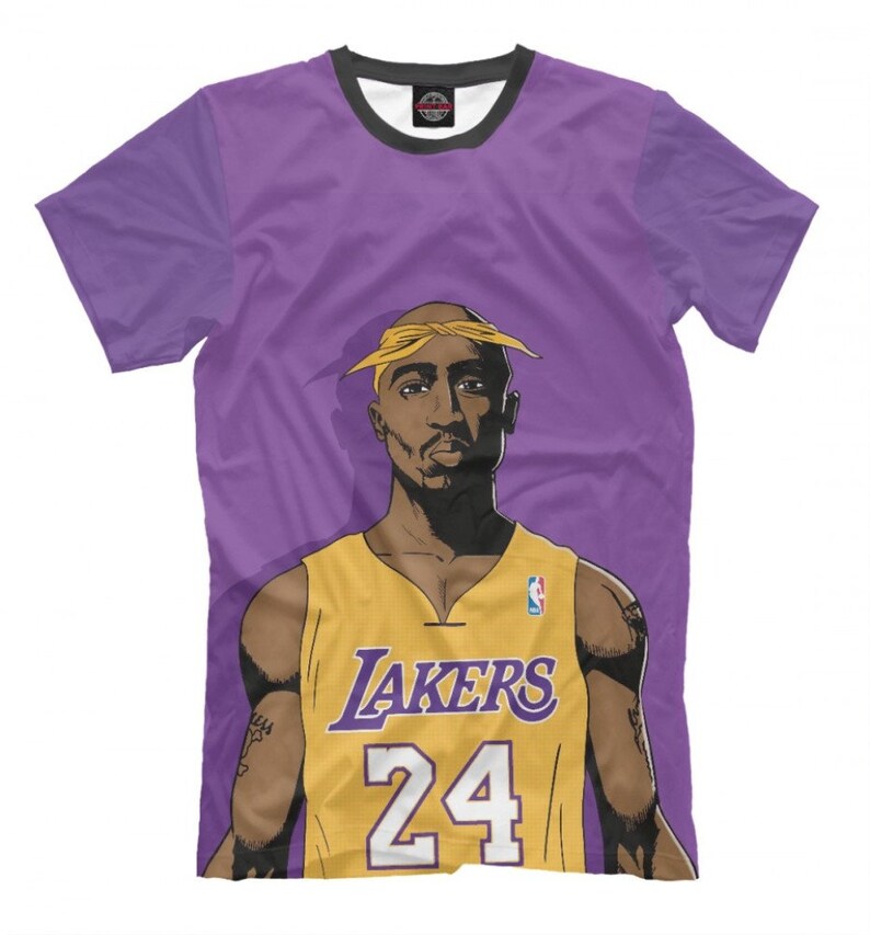2Pac x Los Angeles Lakers 24 Jersey T-Shirt Tupac Shakur Tee | Etsy