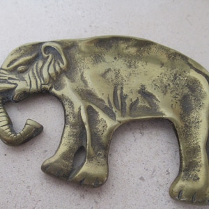 Vintage Brass Elephant Ashtray Pin Dish Trinket Holder Pipe Rest