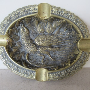 Vintage Brass Pheasant Ashtray Pin Dish