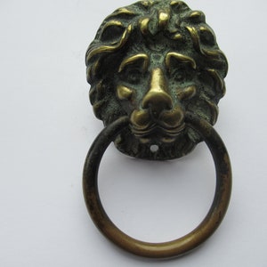 Vintage Brass Lions Head Door Knocker Lion Door Hardware