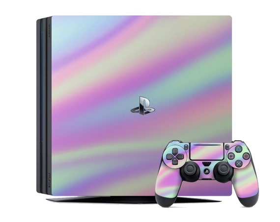 Holographic Gradient Ps4 Pro Skins Art Ps4 Slim Skins Ps4 Fat Etsy