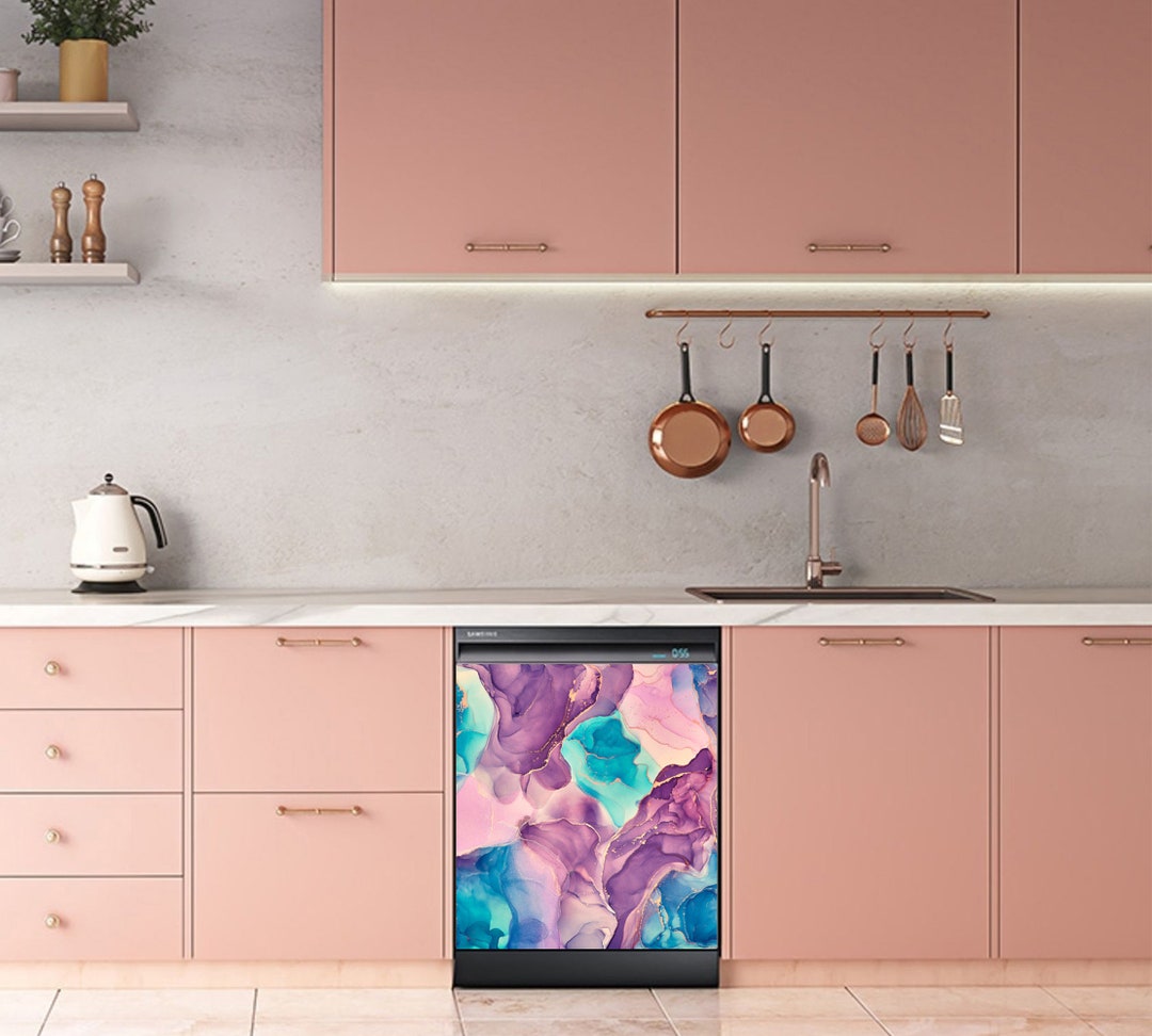 Violet Marble Dishwasher Cover Dishwasher Skin Purple Oil Etsy