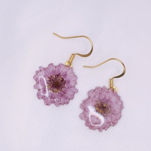 Pastel Purple Flower Earrings Lilac Dangle Earrings Flower - Etsy UK