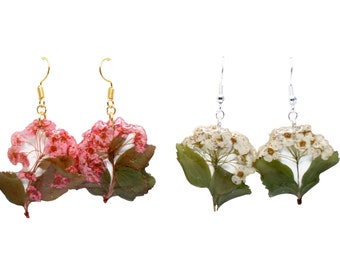 Pressed Flower Earrings, Real Flower Earrings, Flower Earrings Dangle, Flower Resin Earrings, Pressed Flower Jewelry, Floral Resin Earrings