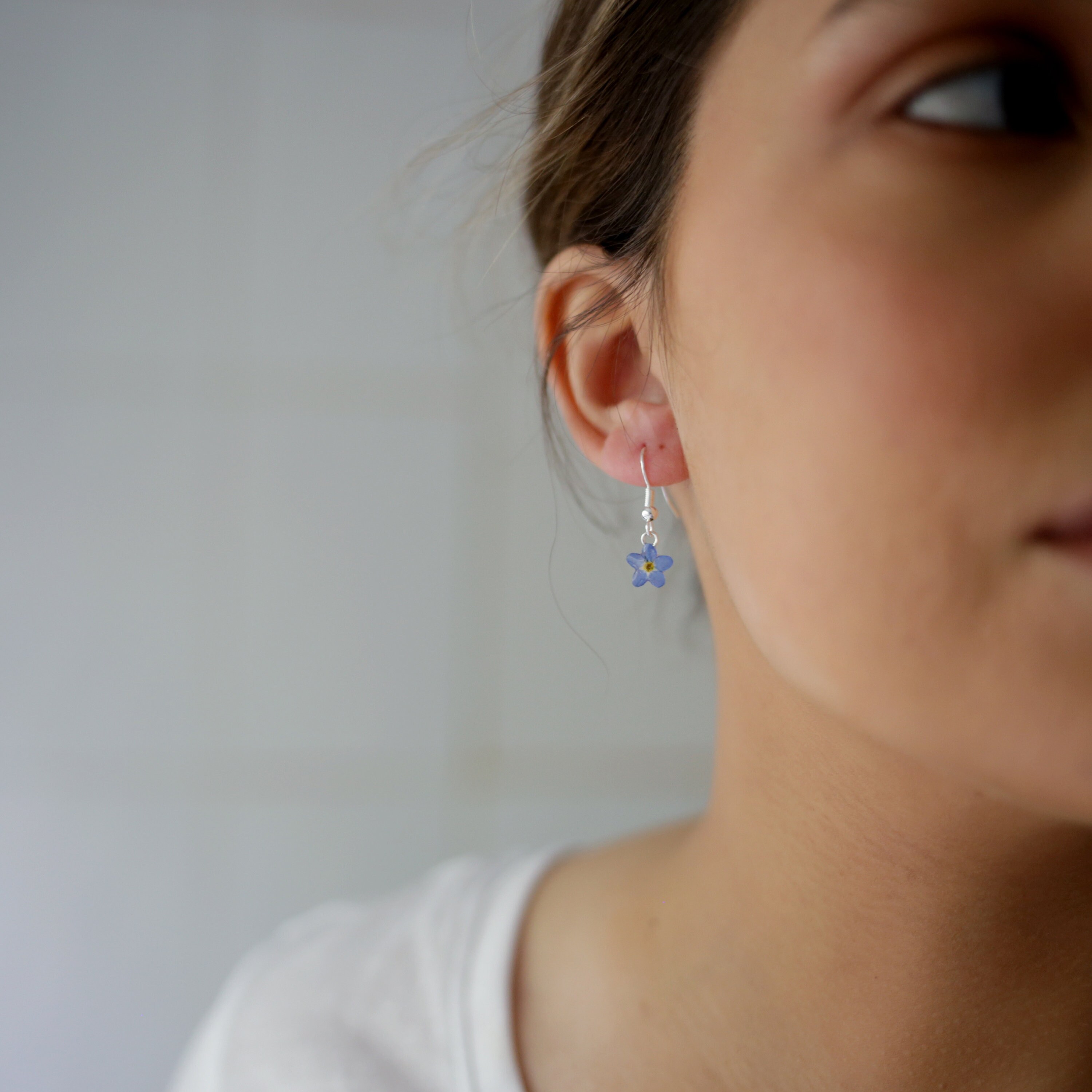 Medium Forget-Me-Not Earrings - Silver | e.g.etal | Melbourne
