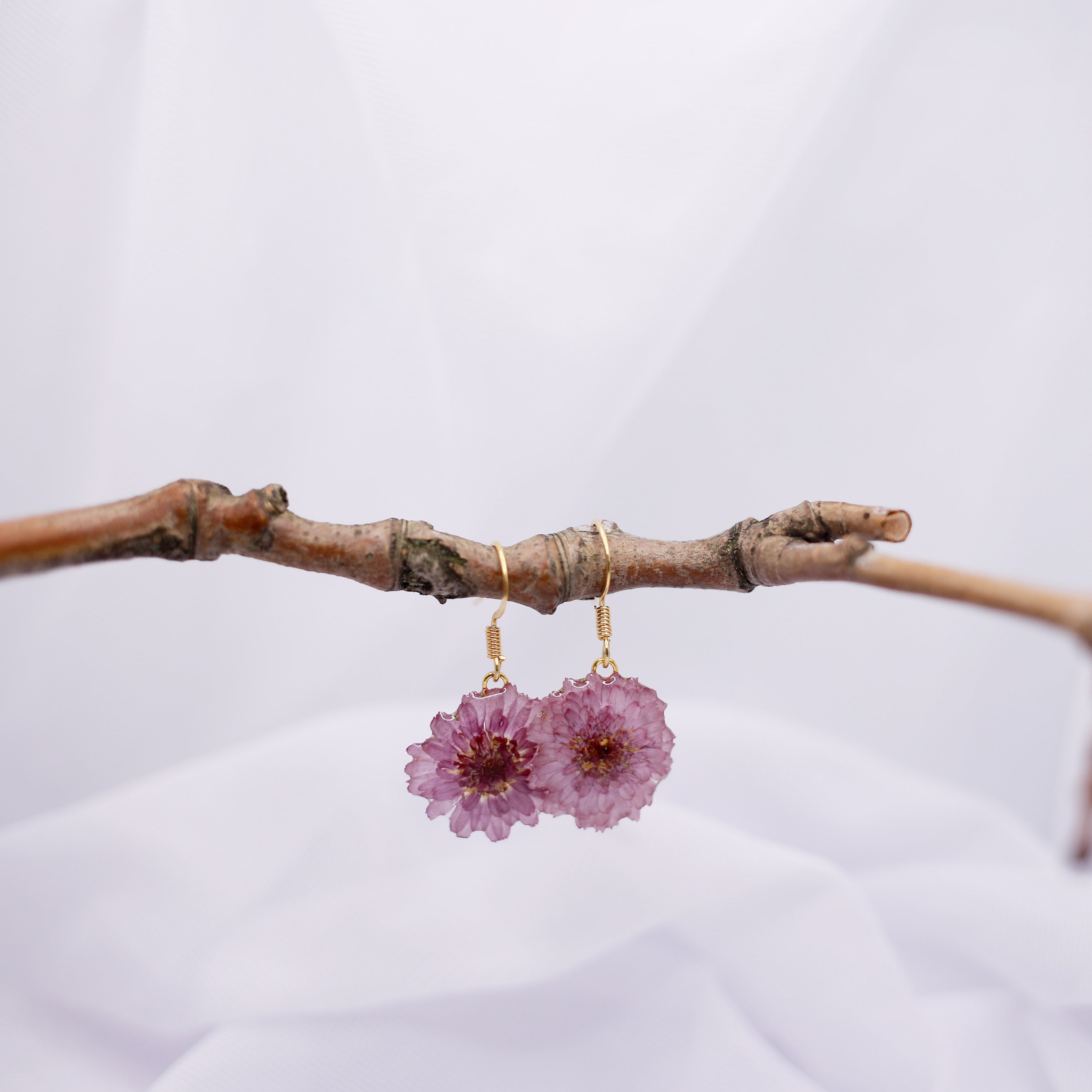 Peppergrass & Lace Flower Earrings main image 1