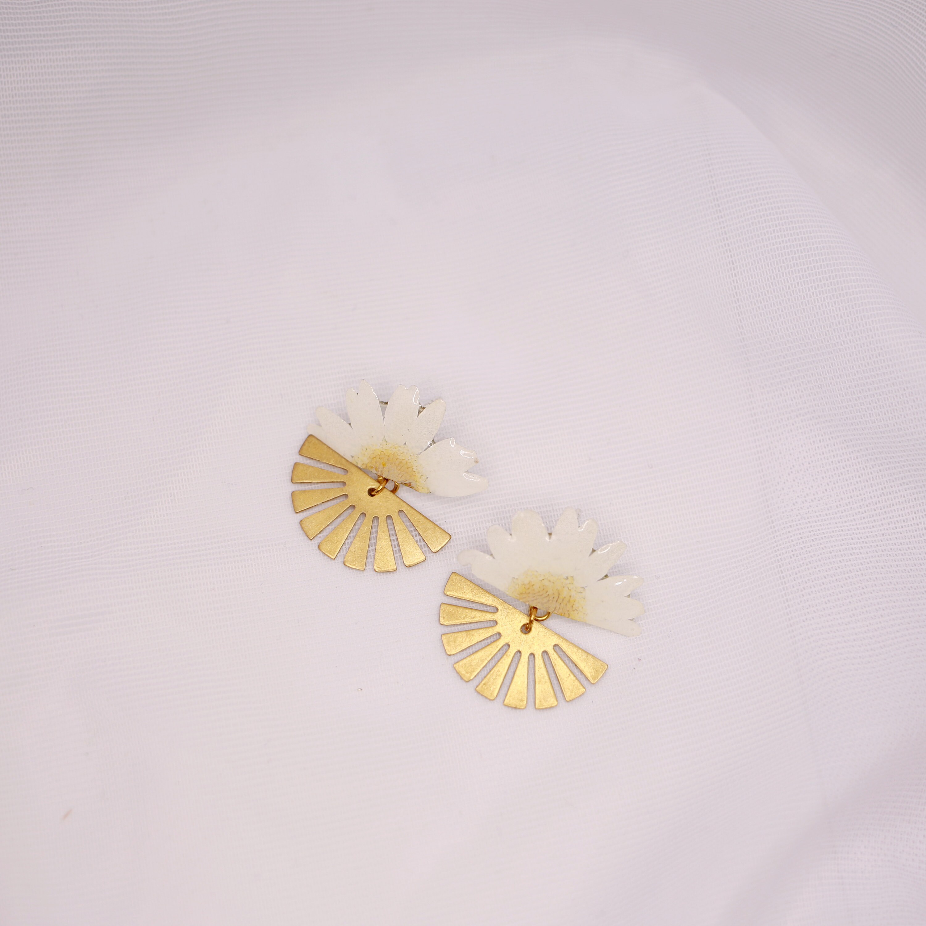 Silver Daisy Earrings