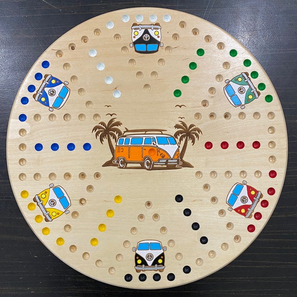 Bus | Bug | Beetle Car Aggravation Board Game 4 player/6 player 2 Sided 18" diameter