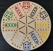18 inch Wood Aggravation Board Game 6 player 2 Sided with 4 player Aggravation on second side 