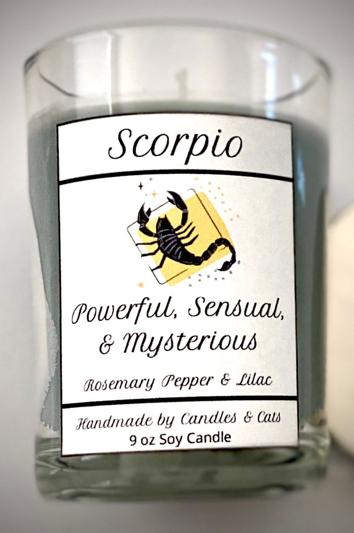 SCORPIO SOY CANDLE Astrology Gifts Rosemary Pepper & Lilac Etsy