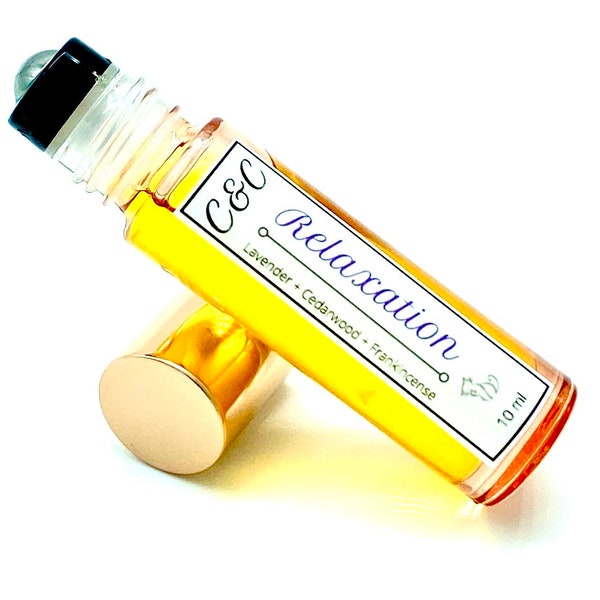 Essential Oil Roll On | Relaxation | Lavender + Cedarwood + Frankincense | Aromatherapy