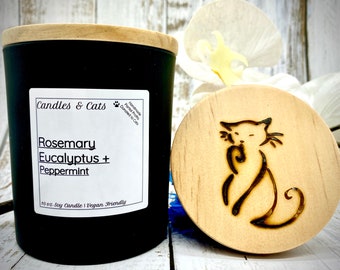 Rosemary Eucalyptus Peppermint Soy Candle: Handmade Home Decor