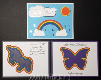 Layered Rainbow Cards