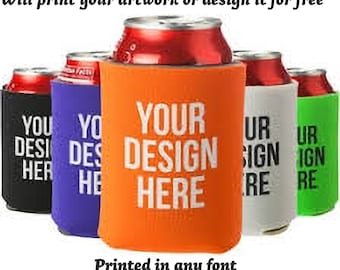Personalized Can Cooler, Favors for Weddings, Beer cooler, Wedding Reception Favor, Custom Favors