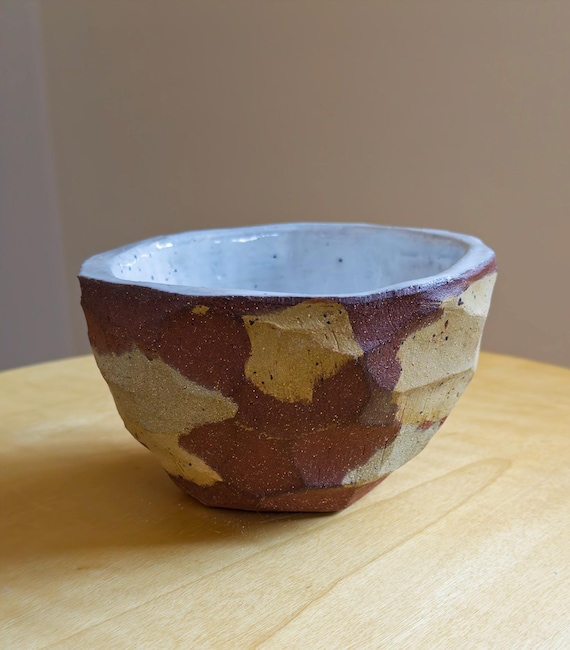 Extra large mixed stoneware ceramic cup