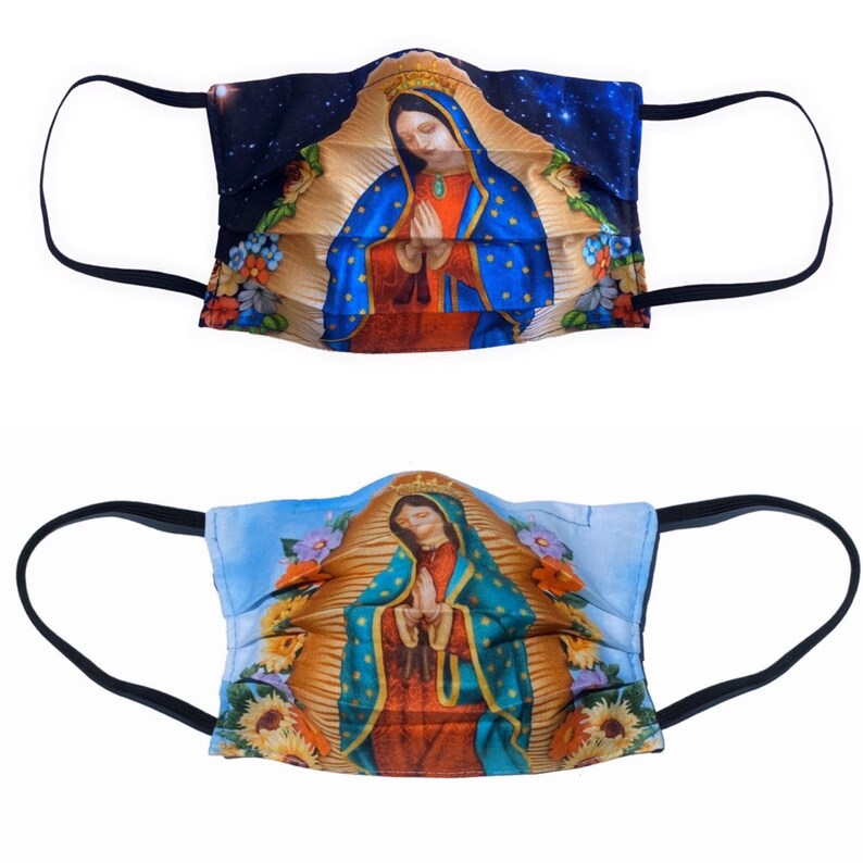 Virgin Mary Face Mask Religious Face Mask Reusable image 0