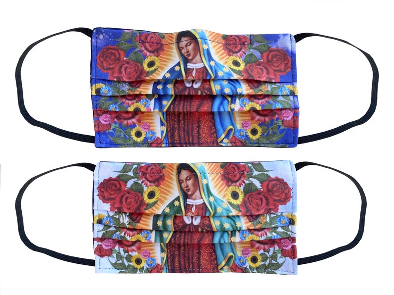 Virgin Mary Face Mask Religious Face Mask Reusable Etsy