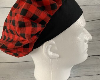Red Buffalo Plaid Christmas bouffant 