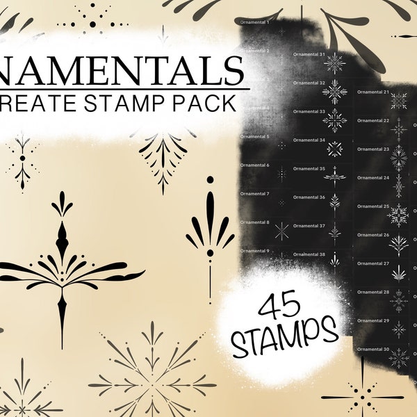 Ornamental Tattoo Stempel Pack, handgezeichnete PMU Kosmetik Tattoo Tiny Tatts Illustration Flash-Designs für Procreate