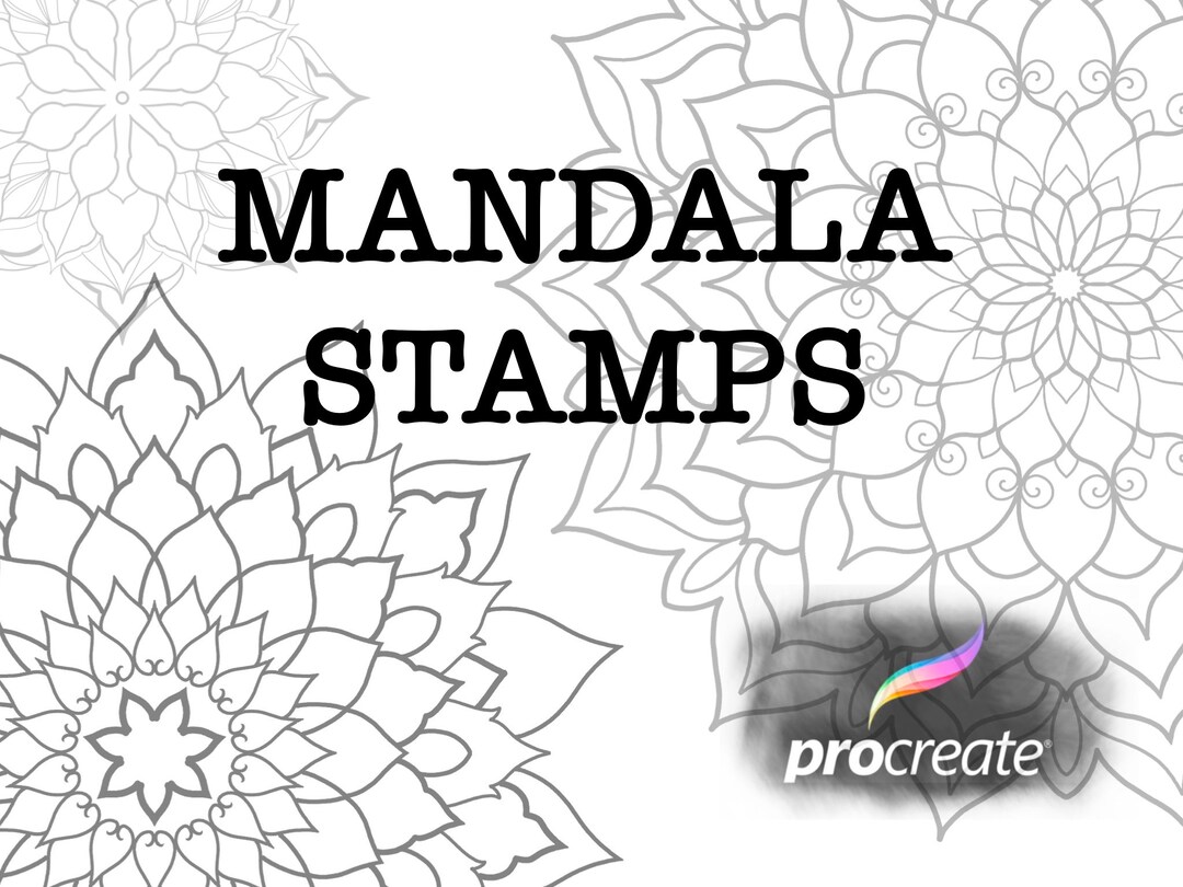 Mandala Stamps for Procreate - Linework Geometric Tattoo Designs ...